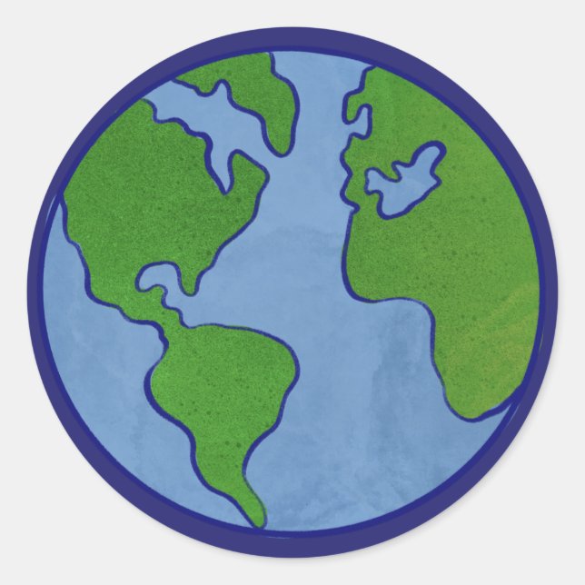 Earth Day Classic Round Sticker (Front)