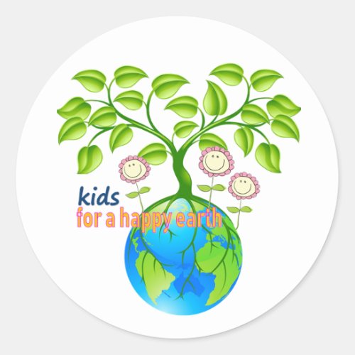 Earth Day  Classic Round Sticker