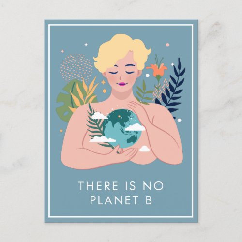Earth Day Climate Change Awareness Earth Mother Holiday Postcard