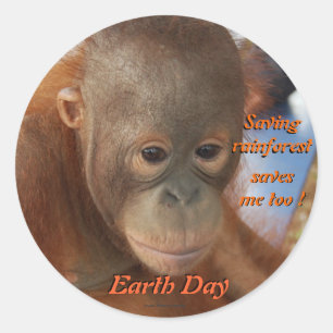 Earth Day Conservation Classic Round Sticker
