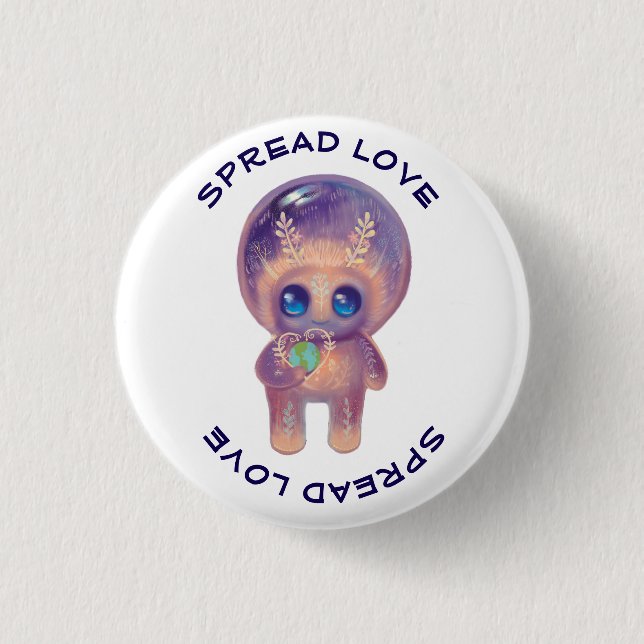 Earth day cosmic character button (Front)