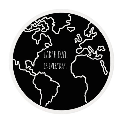 Earth Day Custom Personalize Everyday   Edible Frosting Rounds