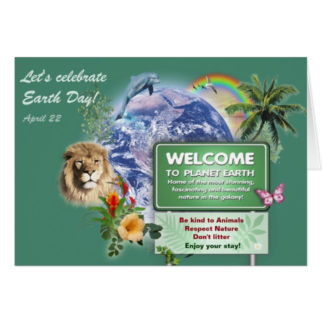 Earth Day (customizable) Cards (Front Horizontal)