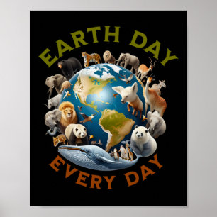 Earth Day Cute Earth Day 2025 Men Women Kids Poster