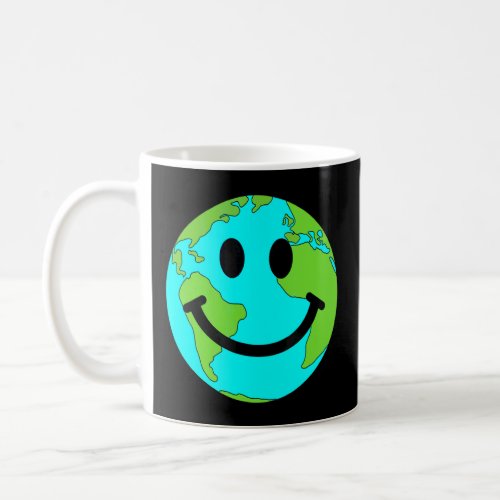 Earth Day Cute Earth Smile April 22nd Environmenta Coffee Mug