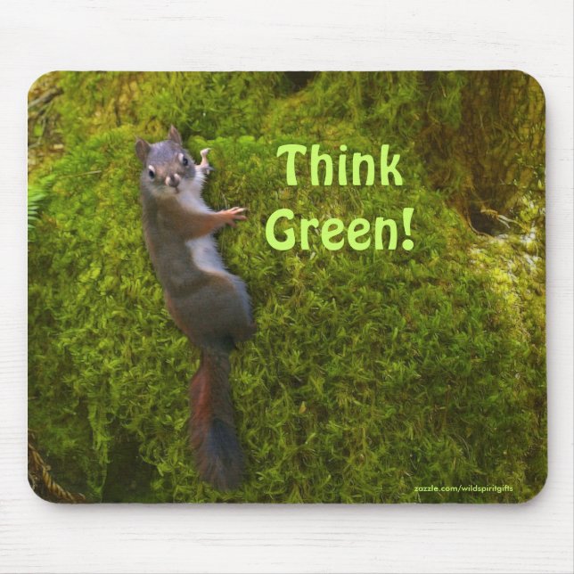Earth Day Cute Squirrel Wildlife Mouse Pad (Front)
