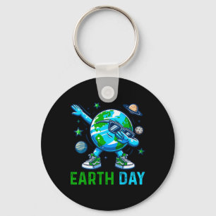 Earth Day Dabbing Earth Planet Environmentalist Keychain