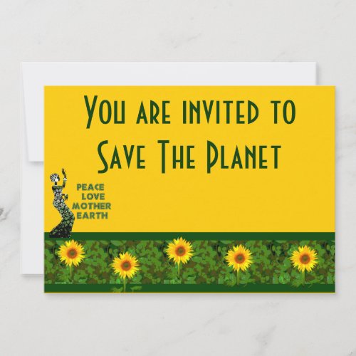 Earth Day Dancer Invitation