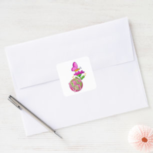 EARTH DAY DESIGN FOR WOMEN & GIRLS SQUARE STICKER