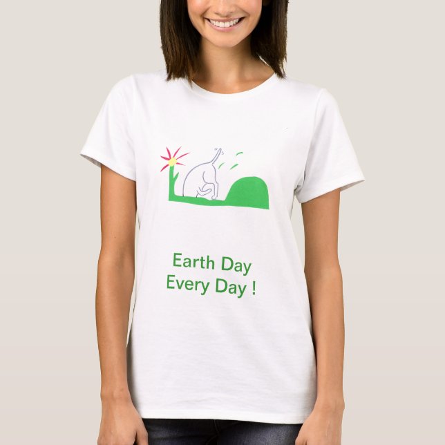 Earth Day Dog Digging T-Shirt (Front)
