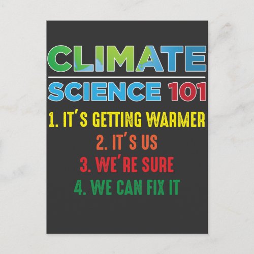 Earth Day Environment Climate Change Scientist Postcard