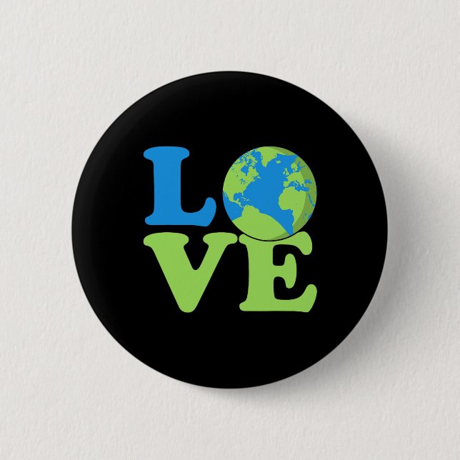 Earth Day Environment Friendly Ecology Environment Button (Front)