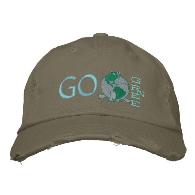 Earth Day Environmental Embroidered Baseball Cap (Front)