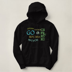 Earth Day Environmental Embroidered Hoodie