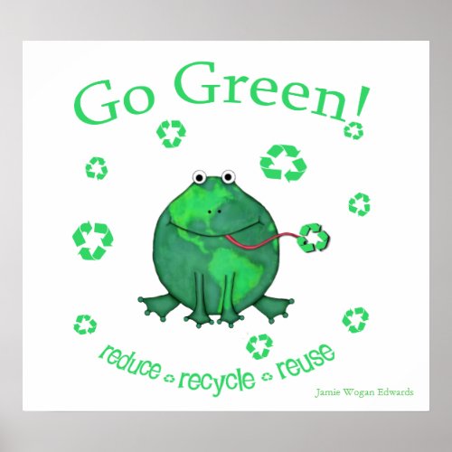 Earth Day Environmental Frog Poster