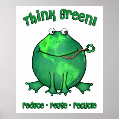 Earth Day Environmental Frog Poster