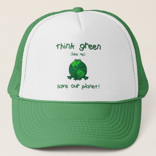 Earth Day Environmental Frog Trucker Hat