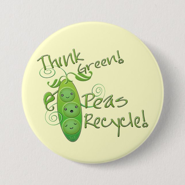 Earth Day Environmental Pinback Button (Front)