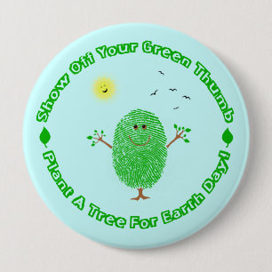 Earth Day Environmental Pinback Button