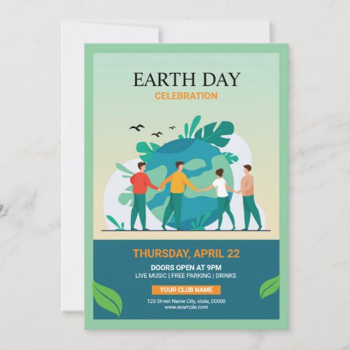 Earth Day Event Flyer Invitation