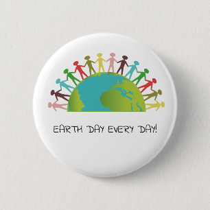 Earth Day Every Day Button