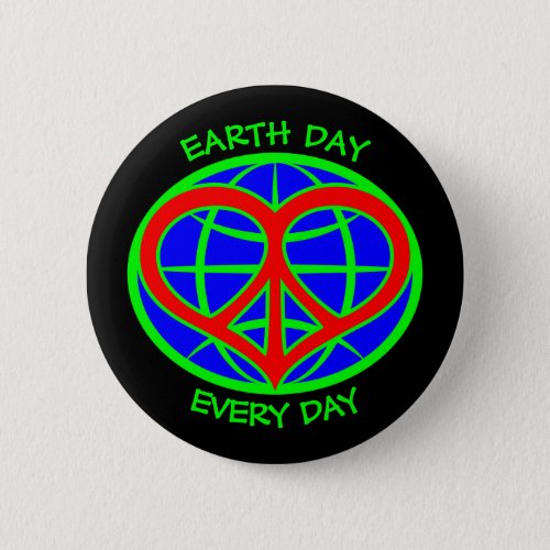 Earth Day Every Day Button