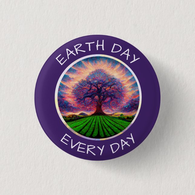 Earth Day Every Day  Button (Front)