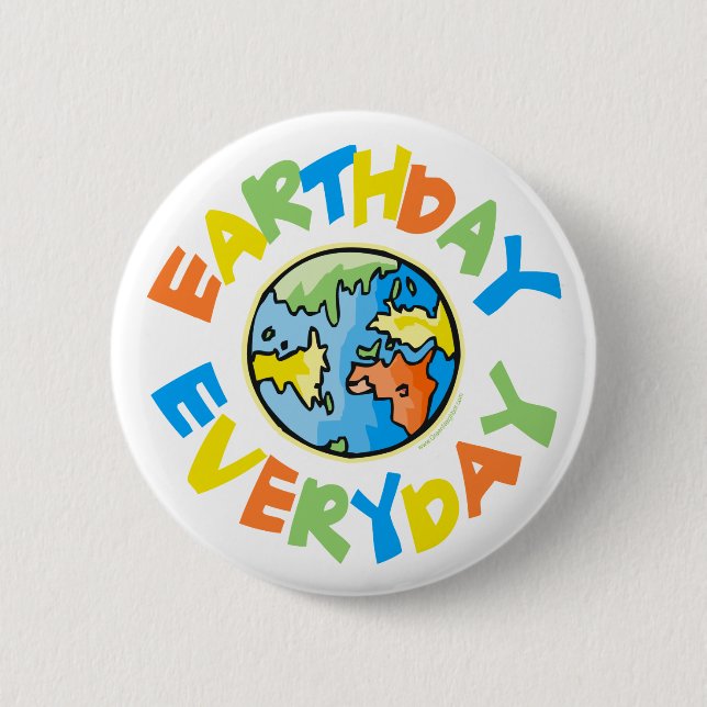 Earth Day Every Day Button (Front)