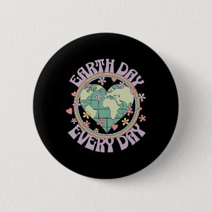 Earth Day Every Day Climate Change Environmental A Button