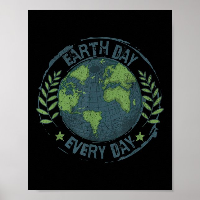 Earth Day Every Day Climate Change Environmental A Poster (Front)