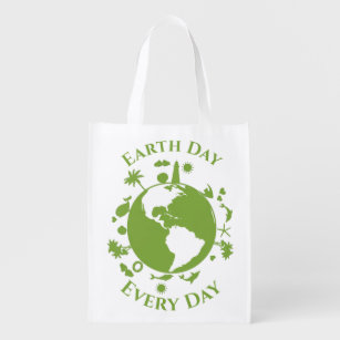 Go Green - Planet Earth Grocery Tote Bag - Davson Sales