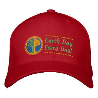 Earth Day Every Day Embroidered Baseball Hat