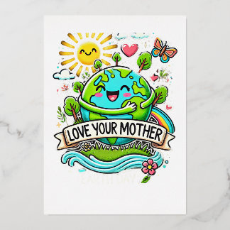 Earth Day Every Day Foil Invitation