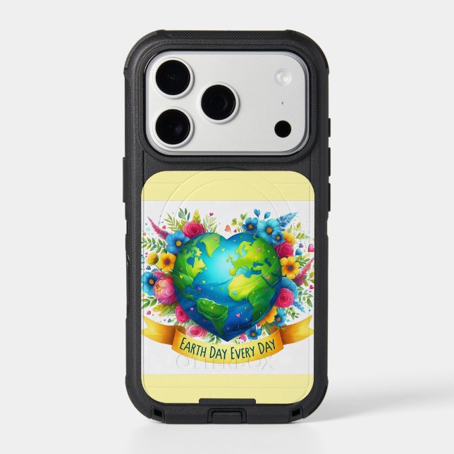 Earth Day Every Day Heart Shaped Floral Phone Case ("Carry a little Earth love everywhere")