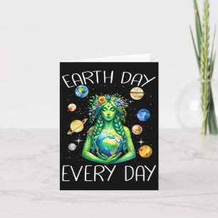Earth Day Every Day Hippie Nature Gaia Greek Godde Card