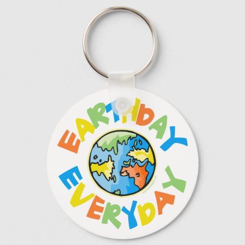 Earth Day Every Day Keychain