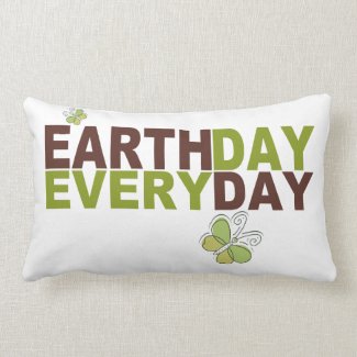 Earth Day Every Day Lumbar Pillow