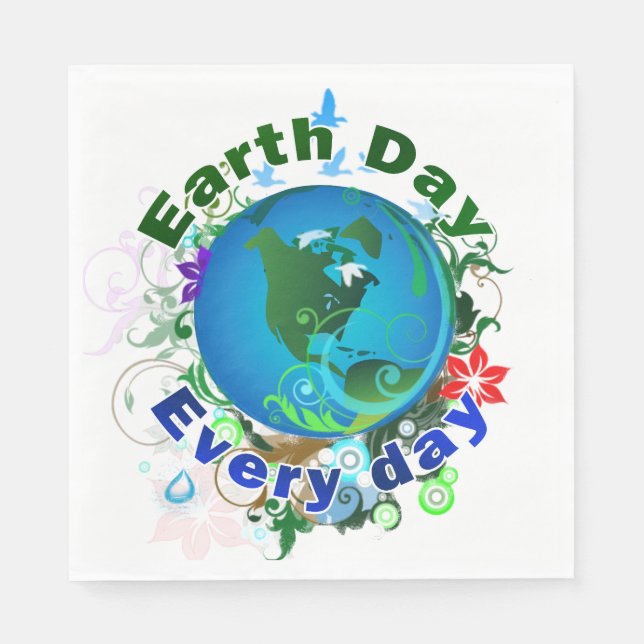 Earth Day Every Day Napkins (Front)
