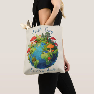 Earth Day Every Day Nature Planet Design Tote Bag