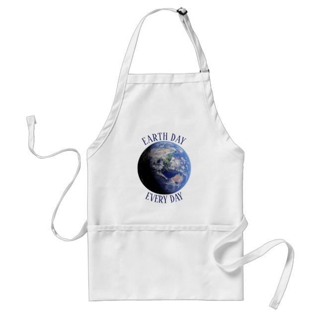 Earth Day Every Day Planet Adult Apron (Front)