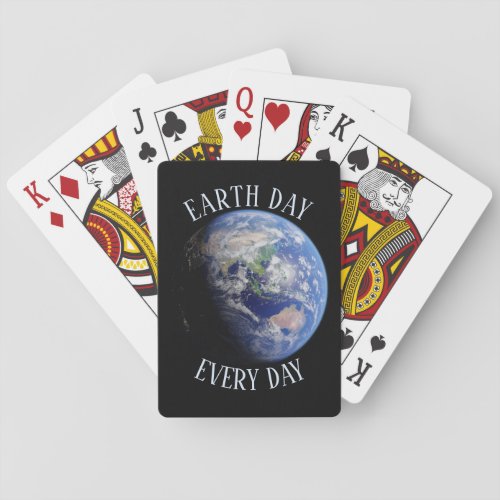 Earth Day Every Day Planet Car Playing Cards