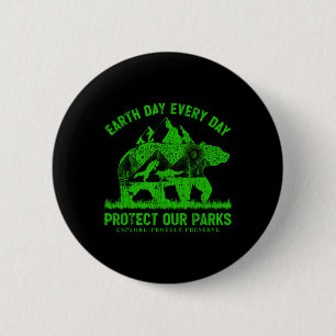 Earth Day Every Day Protect Our Parks Nature Lover Button