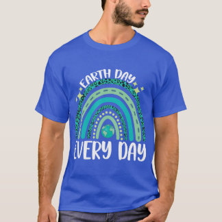 Earth Day Every Day Rainbow Leopard Skin Earth Day T-Shirt