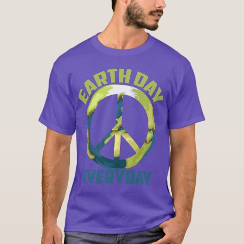 Earth Day Every_Day Retro Peace Sign Nature Enviro T_Shirt