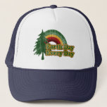 Earth Day Every Day, Retro Rainbow Trucker Hat