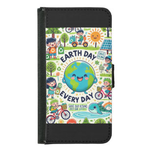 Earth Day Every Day Samsung Galaxy S5 Wallet Case