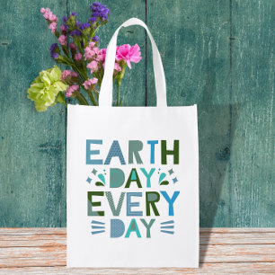 Earth Day Every Day - Save the Planet Grocery Bag