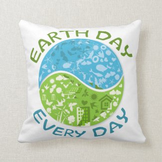 Earth Day Every Day Throw Pillow