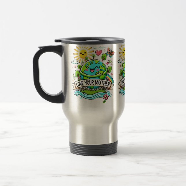 Earth Day Every Day Travel Mug (Left)