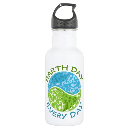Earth Day Every Day Water Bottle